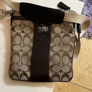 Coach Tan and Black  Bag